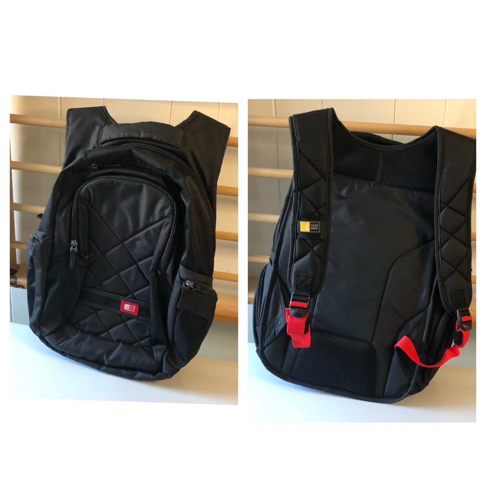 *CASELOGIC Black Padded Strap Unisex Outdoor Casual School Travel Laptop